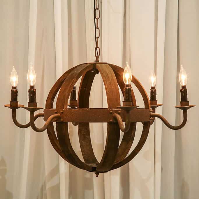 Wood Globe Chandelier